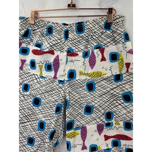 Vintage Ocean Pacific Shorts Mens M Beach 80s Trippy Art Surf Skate Retro street - Picture 10 of 15